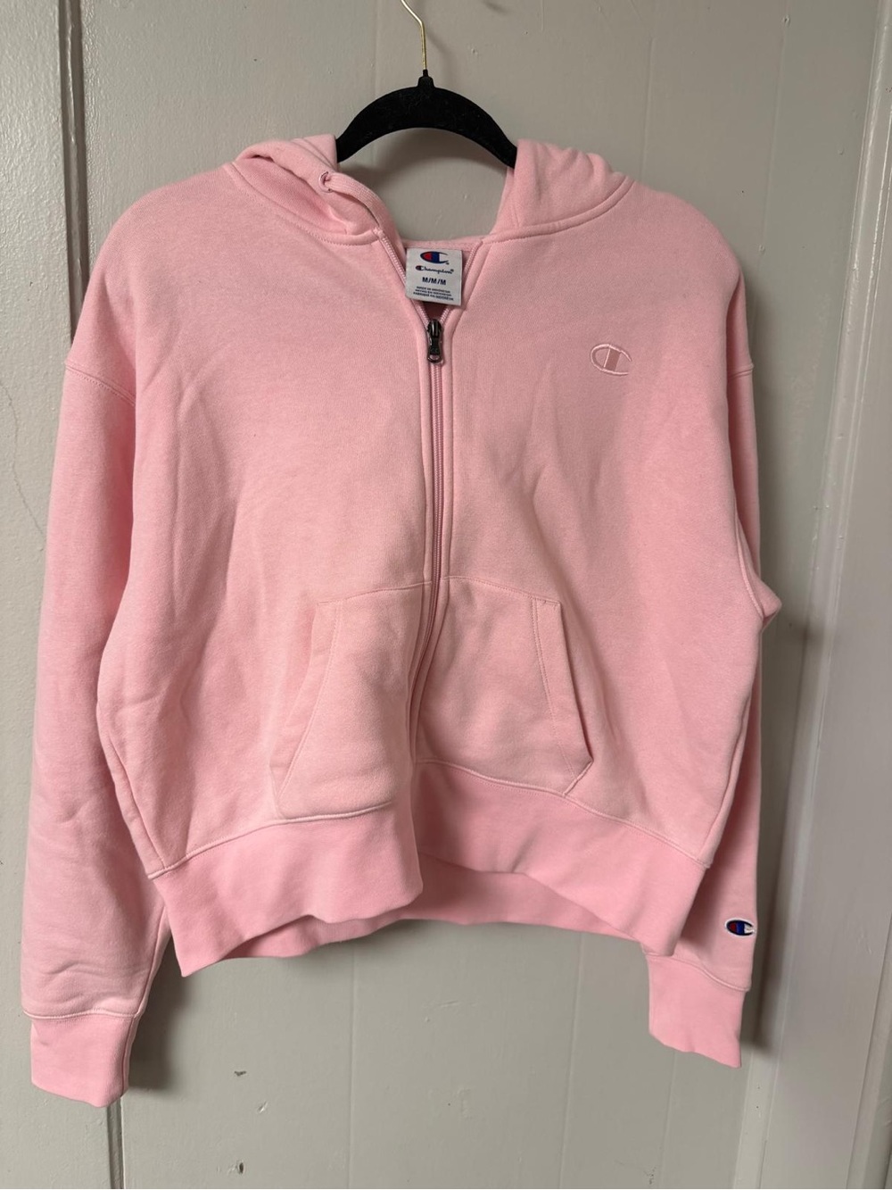 Champion Pink Full-Zip Hooded Sweatshirt